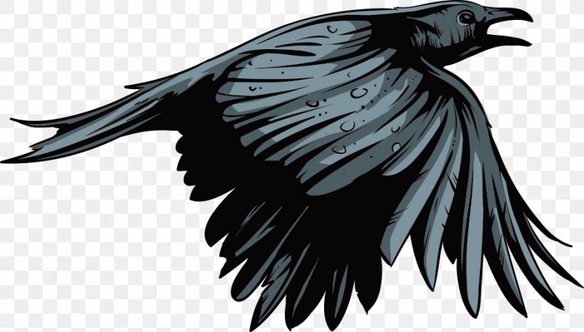 Detail Flying Crow Vector Nomer 40