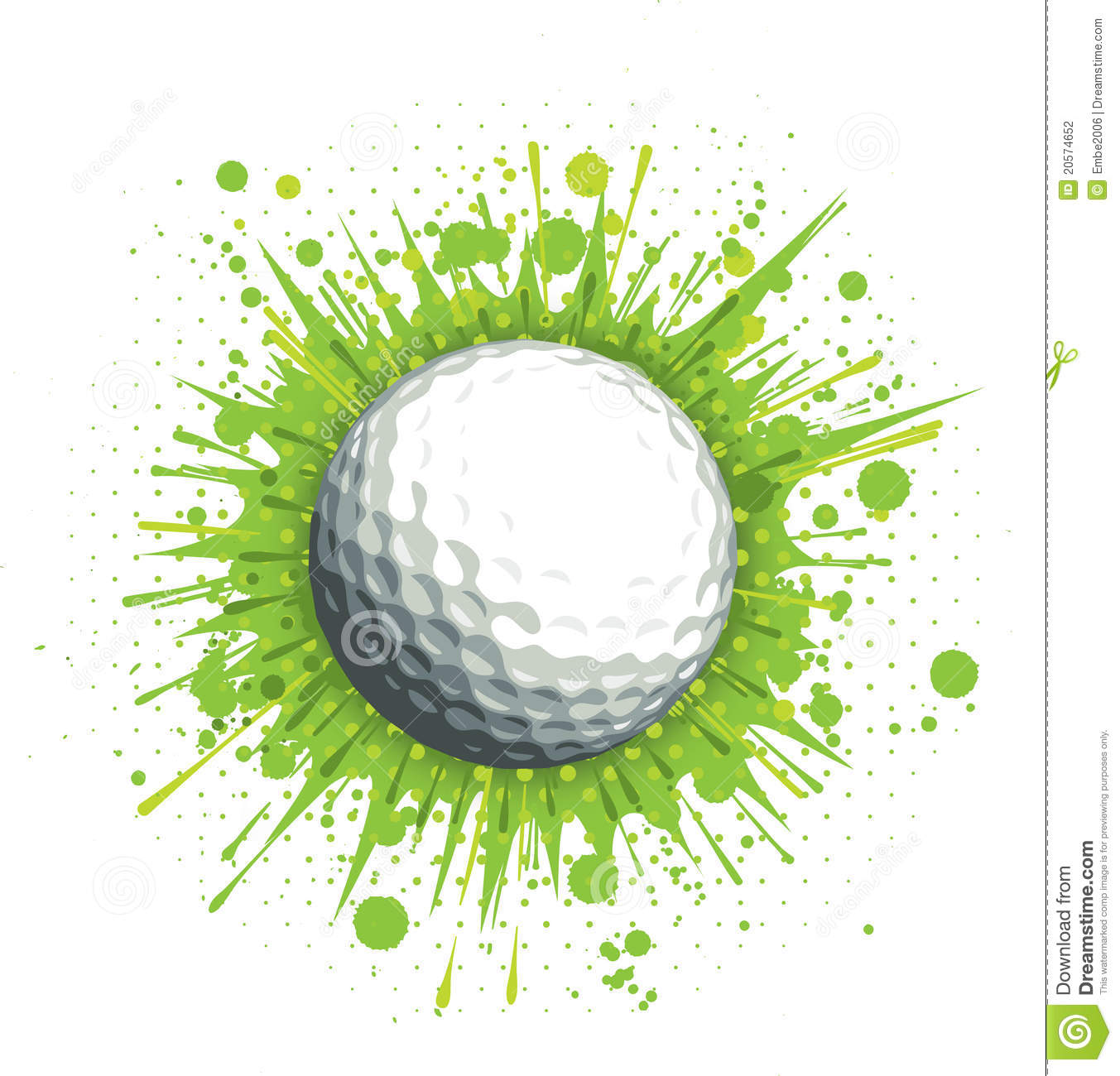 Detail Flying Golf Ball Clipart Nomer 15