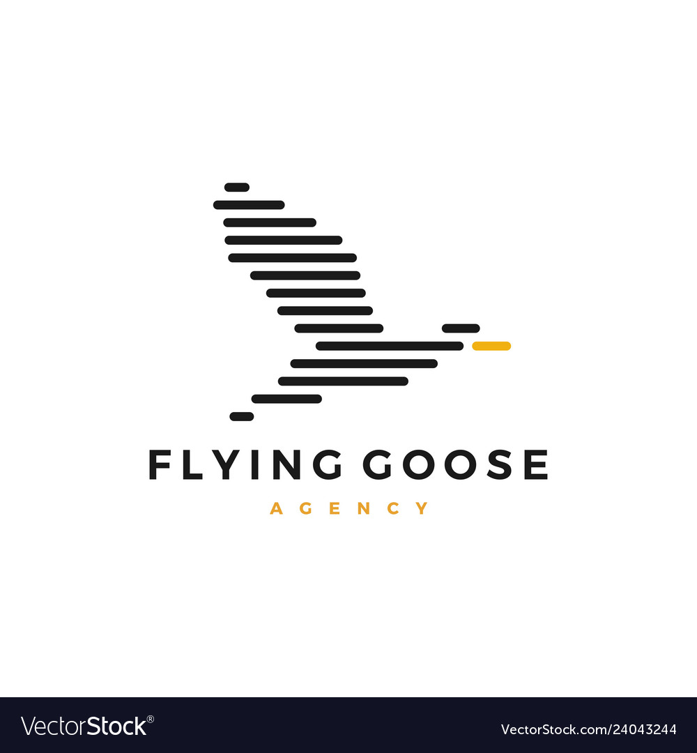 Detail Flying Goose Vector Nomer 44