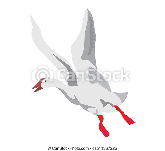 Detail Flying Goose Vector Nomer 47