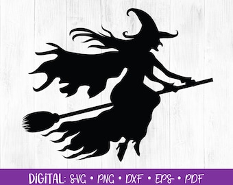 Detail Flying Witch Silhouette Template Nomer 34