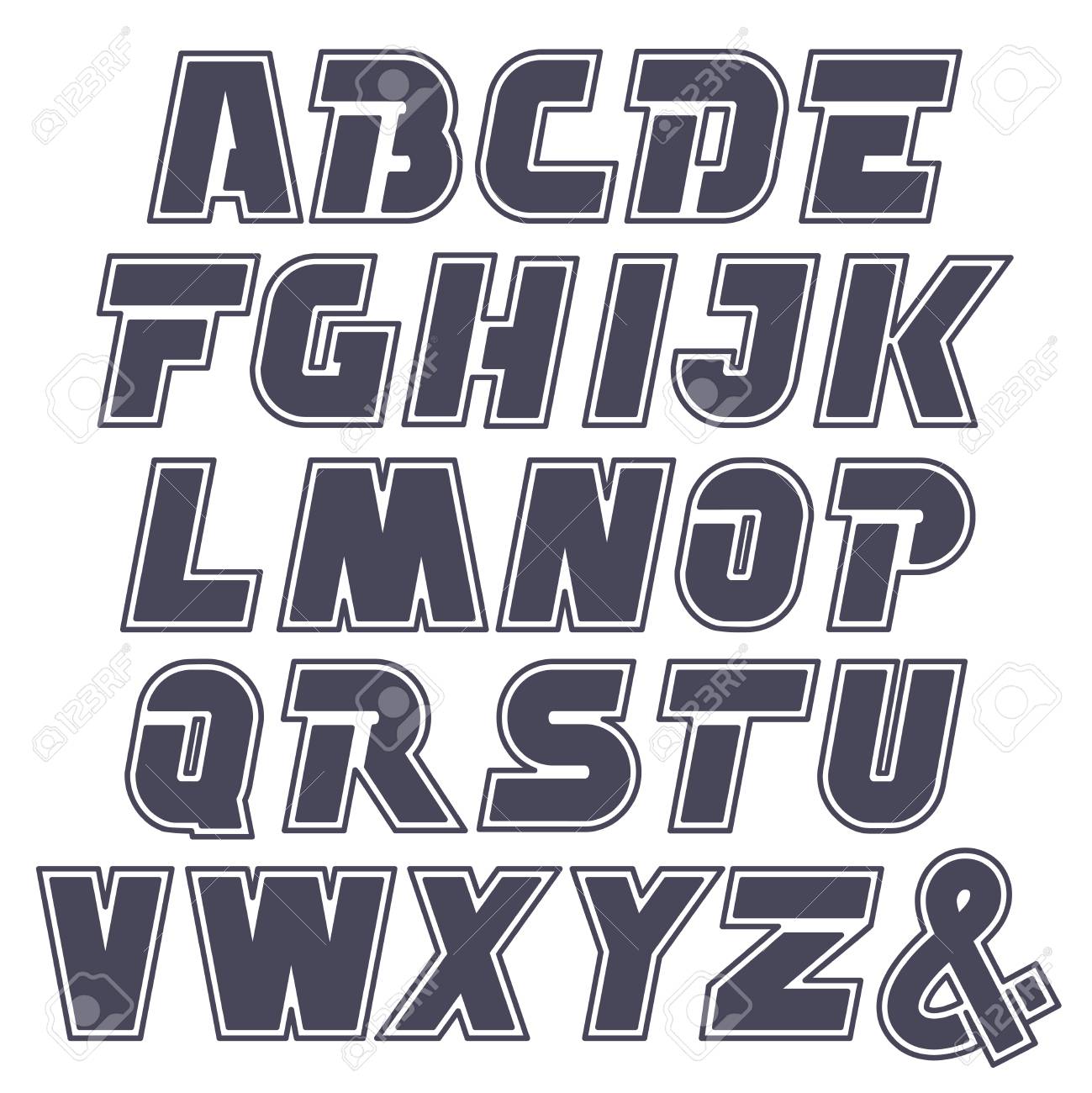 Font Alphabet Keren - KibrisPDR