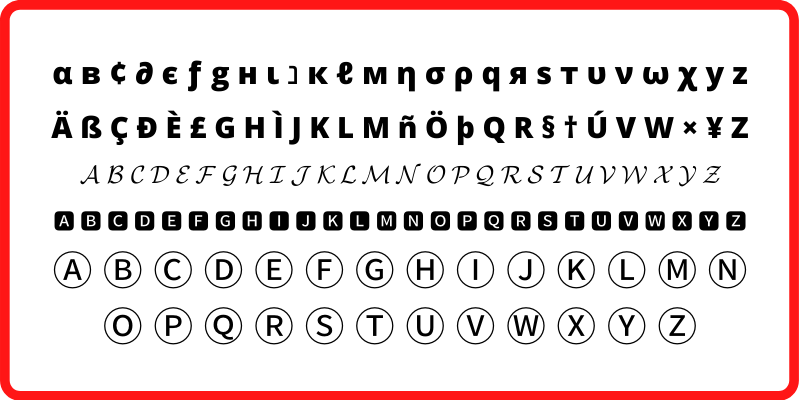 Detail Font Alphabet Keren Nomer 12