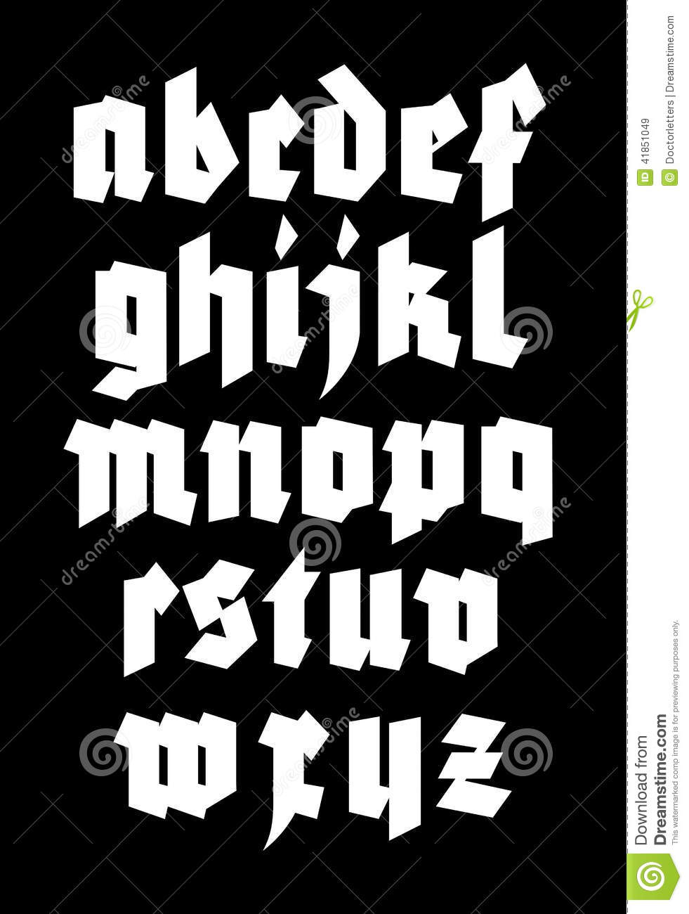 Detail Font Alphabet Keren Nomer 6