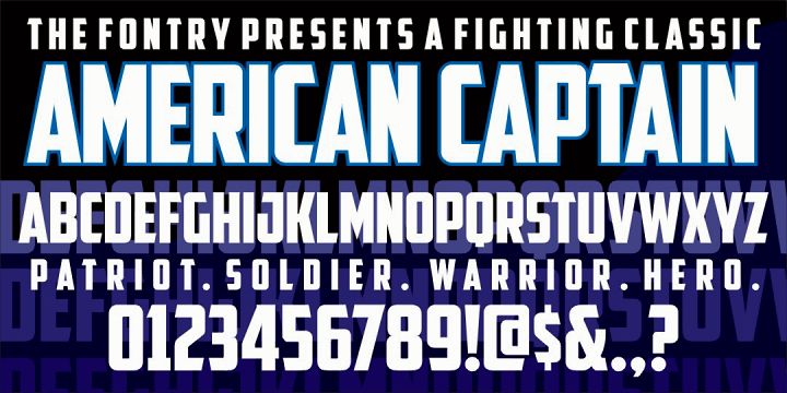 Detail Font Captain America Nomer 14