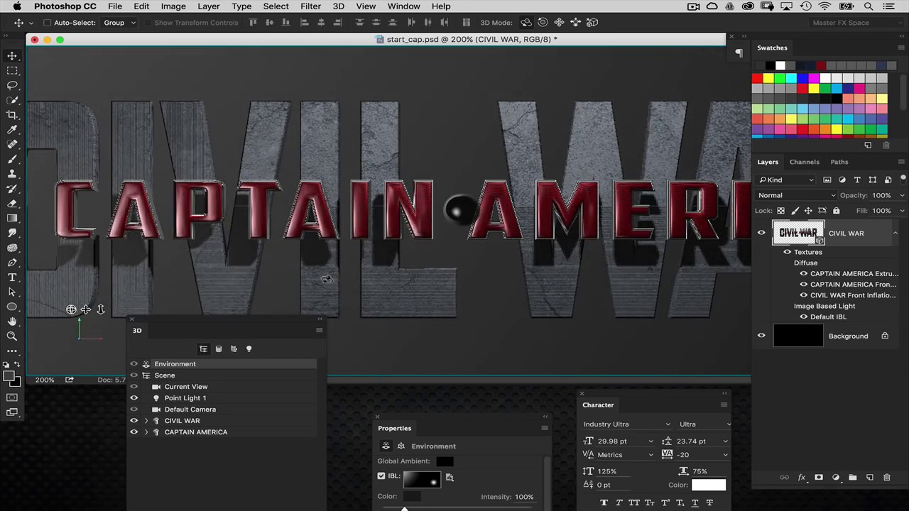 Detail Font Captain America Nomer 52