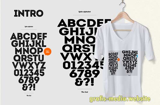 Detail Font Desain Baju Nomer 19