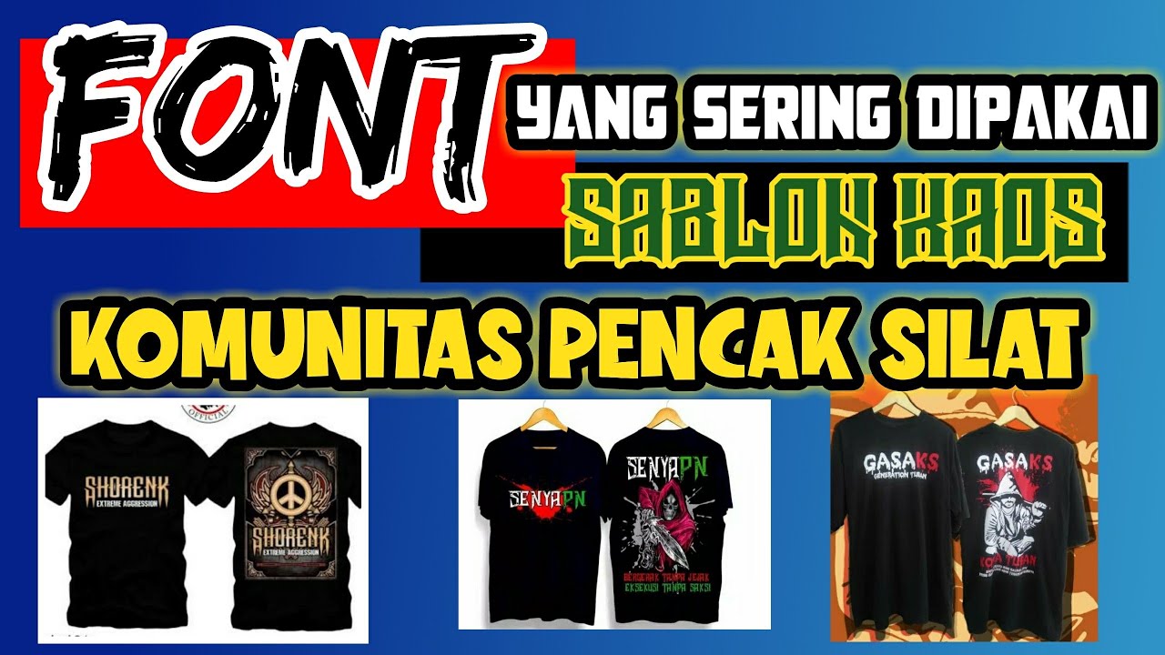 Detail Font Desain Baju Nomer 27