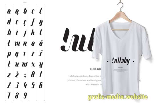 Detail Font Desain Baju Nomer 29