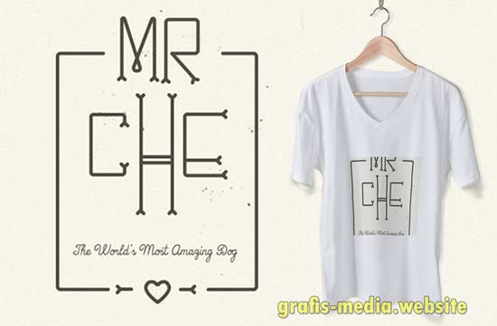 Detail Font Desain Baju Nomer 44