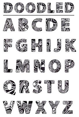 Detail Font Doodle Art Nomer 3