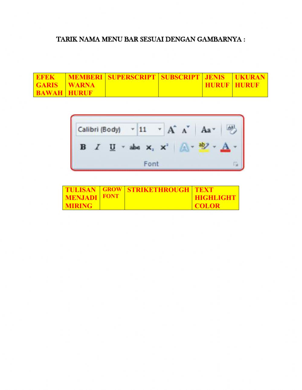 Detail Font Garis Bawah Nomer 21