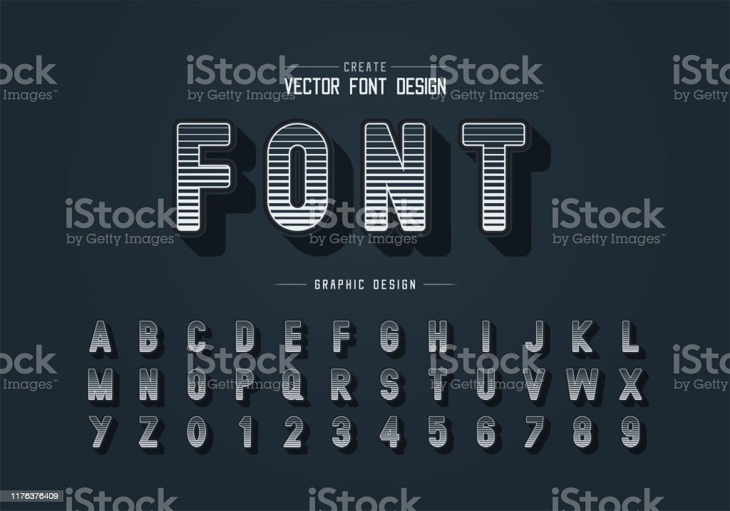 Detail Font Garis Garis Nomer 10