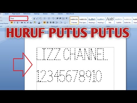 Detail Font Garis Putus Putus Nomer 2