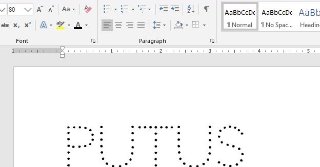 Detail Font Garis Putus Putus Nomer 15