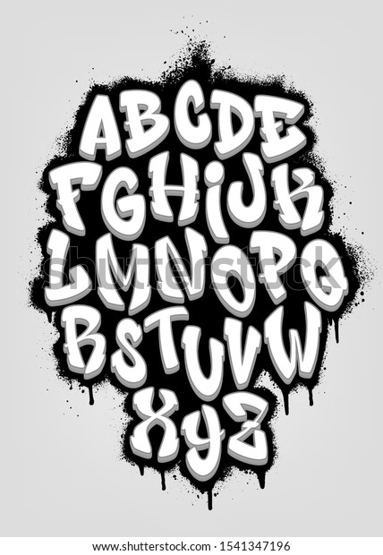 Detail Font Grafiti Huruf Nomer 13