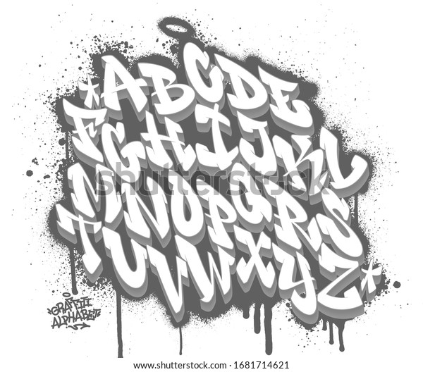 Detail Font Grafiti Huruf Nomer 3