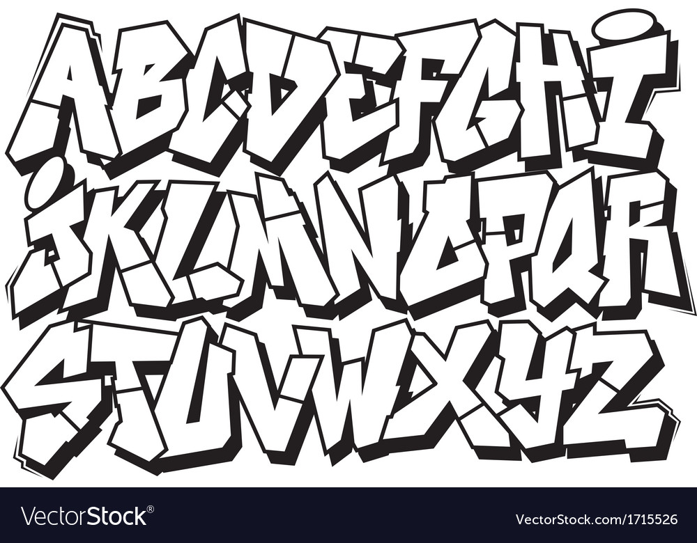 Detail Font Grafiti Huruf Nomer 31