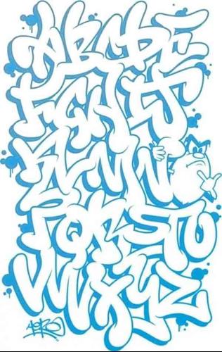 Detail Font Grafiti Huruf Nomer 9