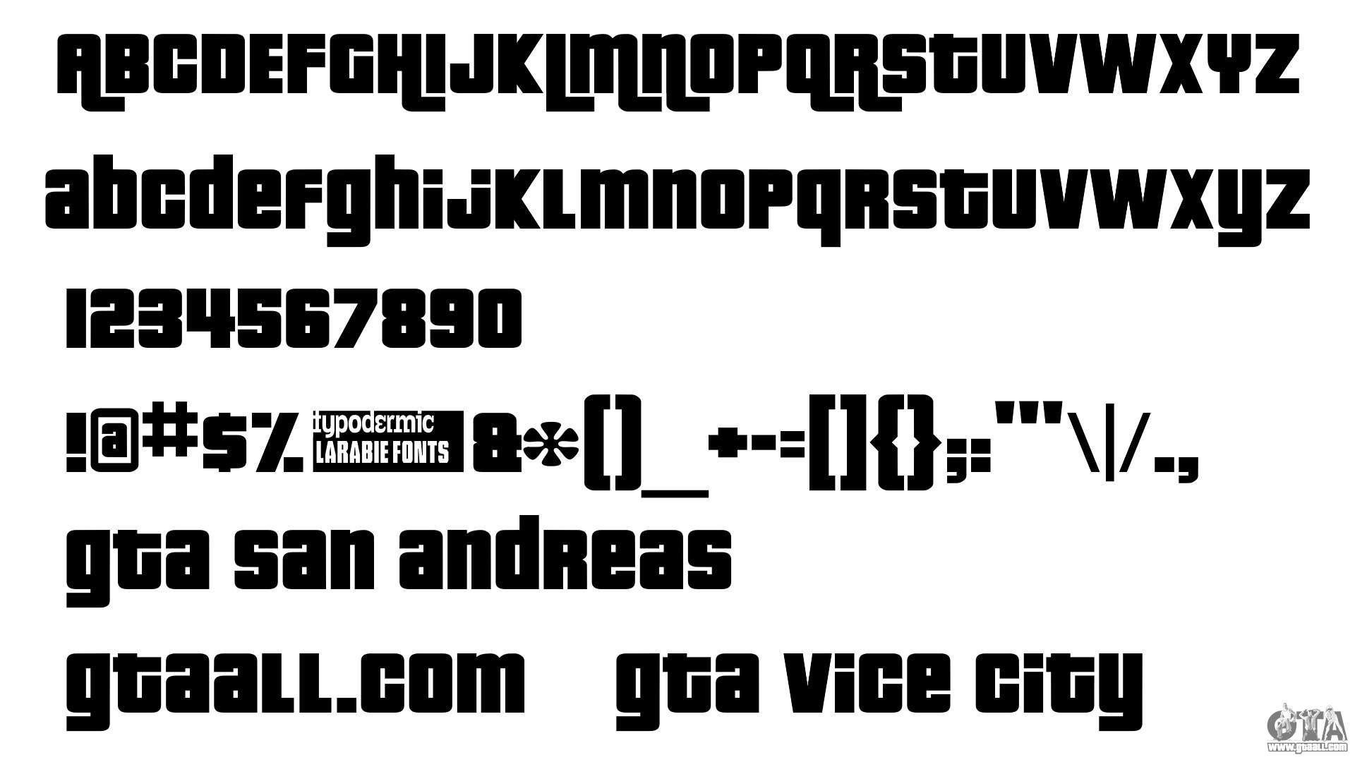 Detail Font Gta San Andreas Nomer 20