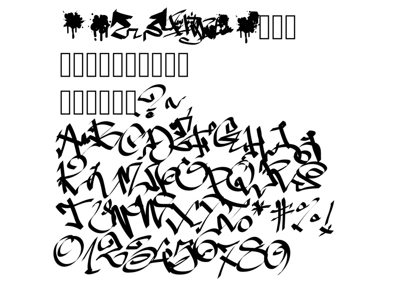 Detail Font Huruf Grafiti Nomer 19