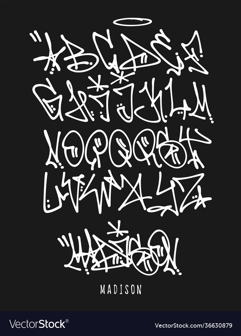 Detail Font Huruf Grafiti Nomer 27