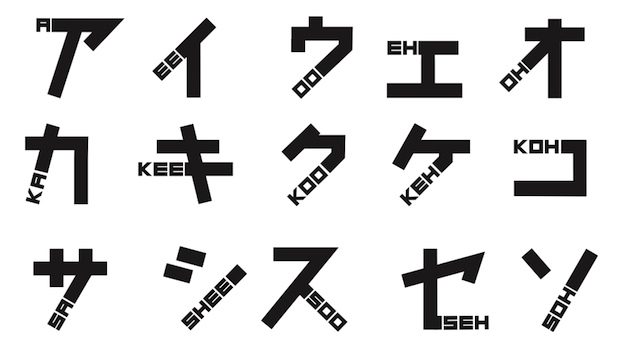 Detail Font Jepang Katakana Nomer 42