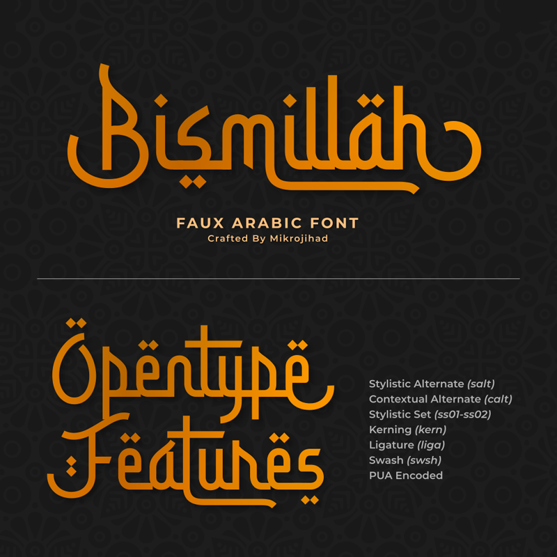 Detail Font Kaligrafi Arab Keren Nomer 36