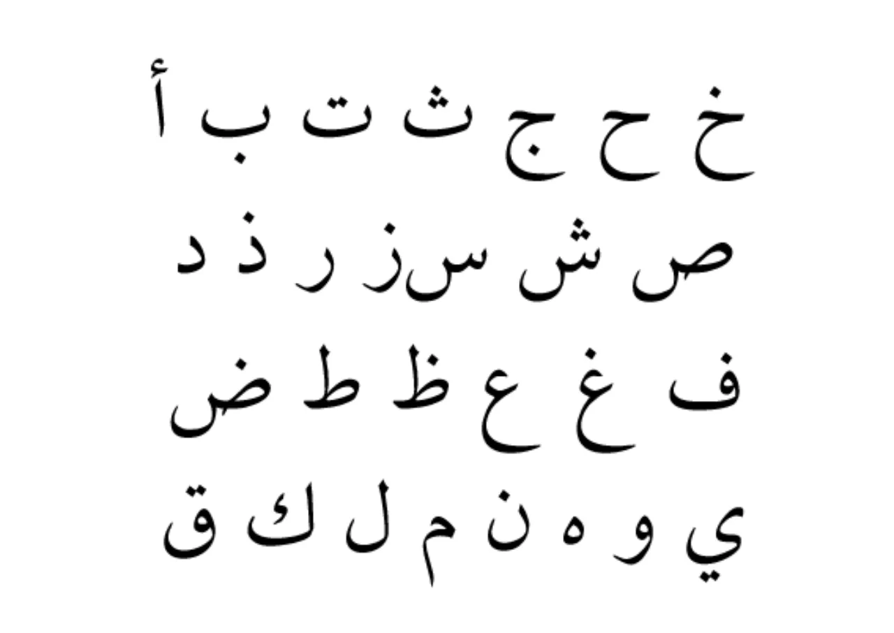 Detail Font Kaligrafi Arabic Nomer 30