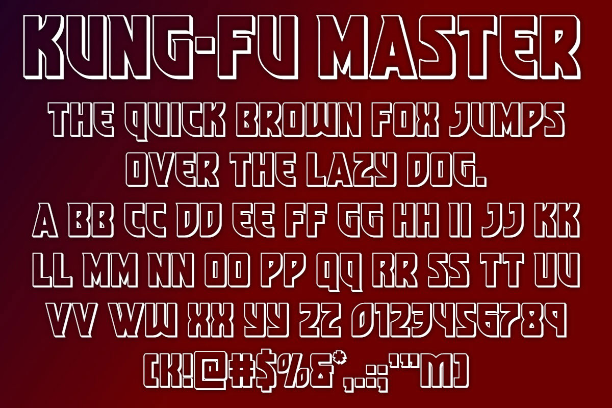 Detail Font Kung Fu Nomer 22