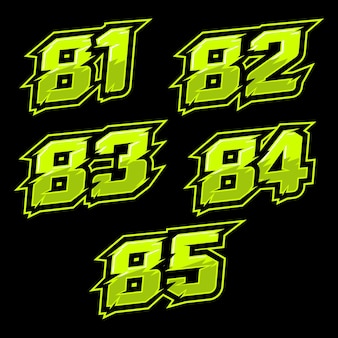 Detail Font Nomor Racing Nomer 8