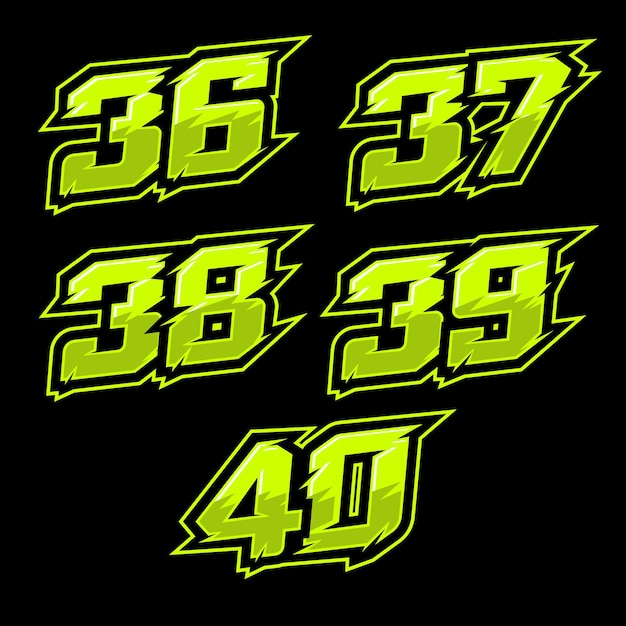 Detail Font Nomor Racing Nomer 3