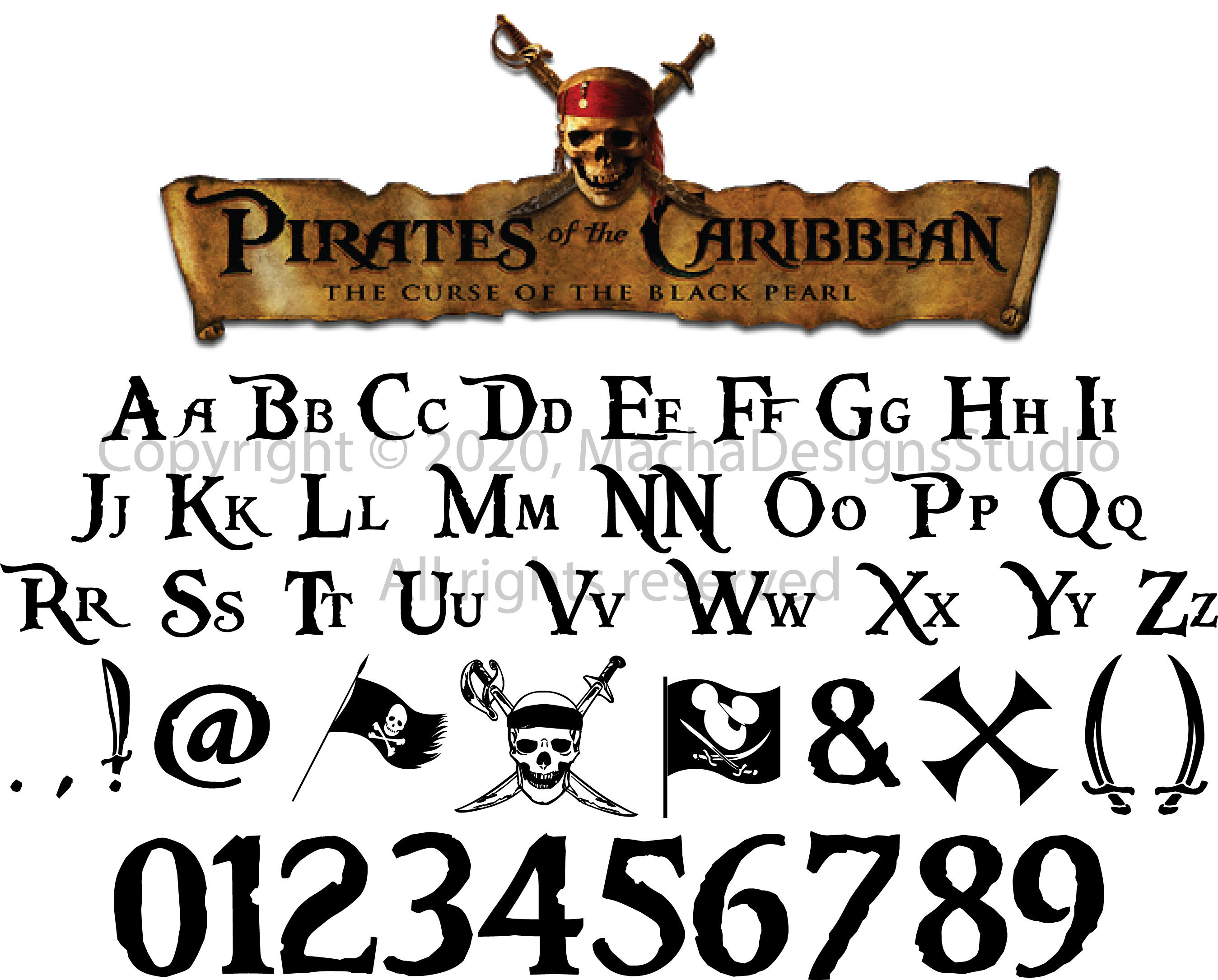 Detail Font Pirates Of The Caribbean Nomer 17