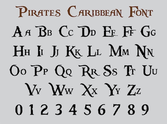 Detail Font Pirates Of The Caribbean Nomer 19