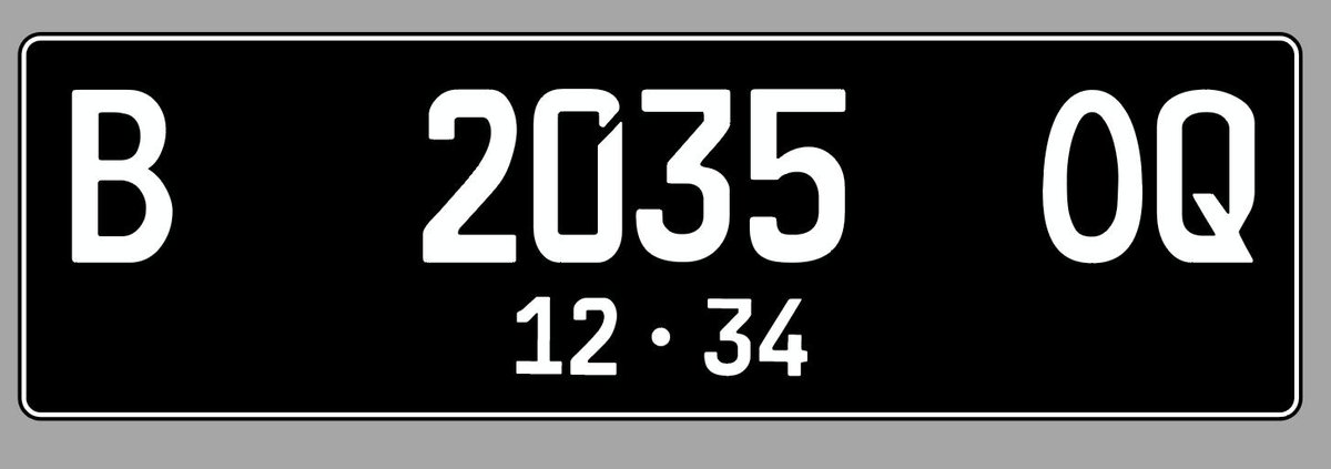 Detail Font Plat Nomor Nomer 12