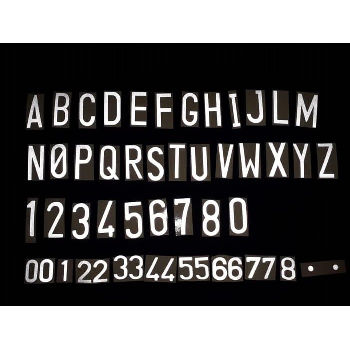 Detail Font Plat Nomor Nomer 17