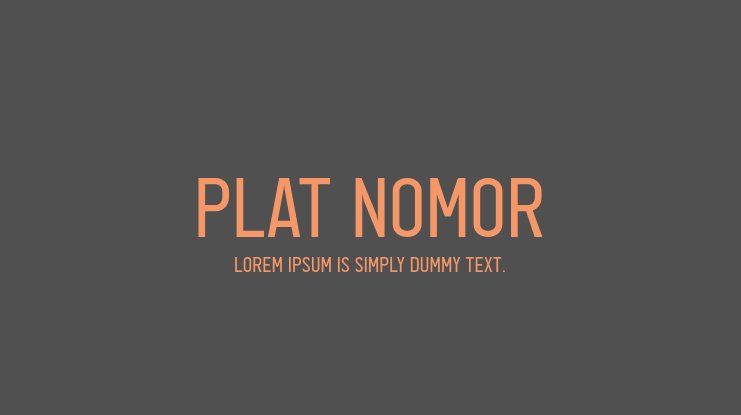 Detail Font Plat Nomor Nomer 29