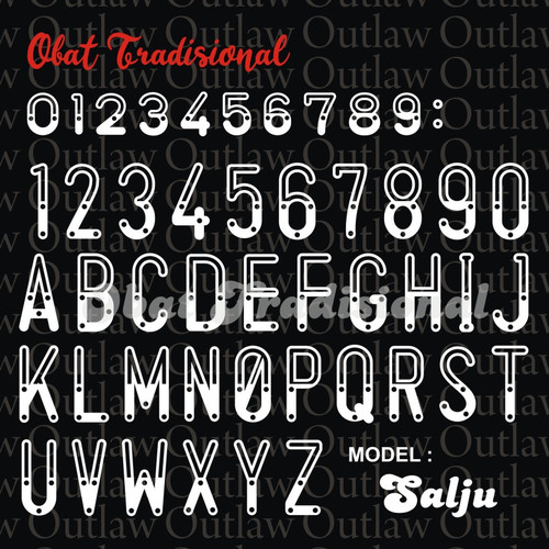 Detail Font Plat Nomor Nomer 34
