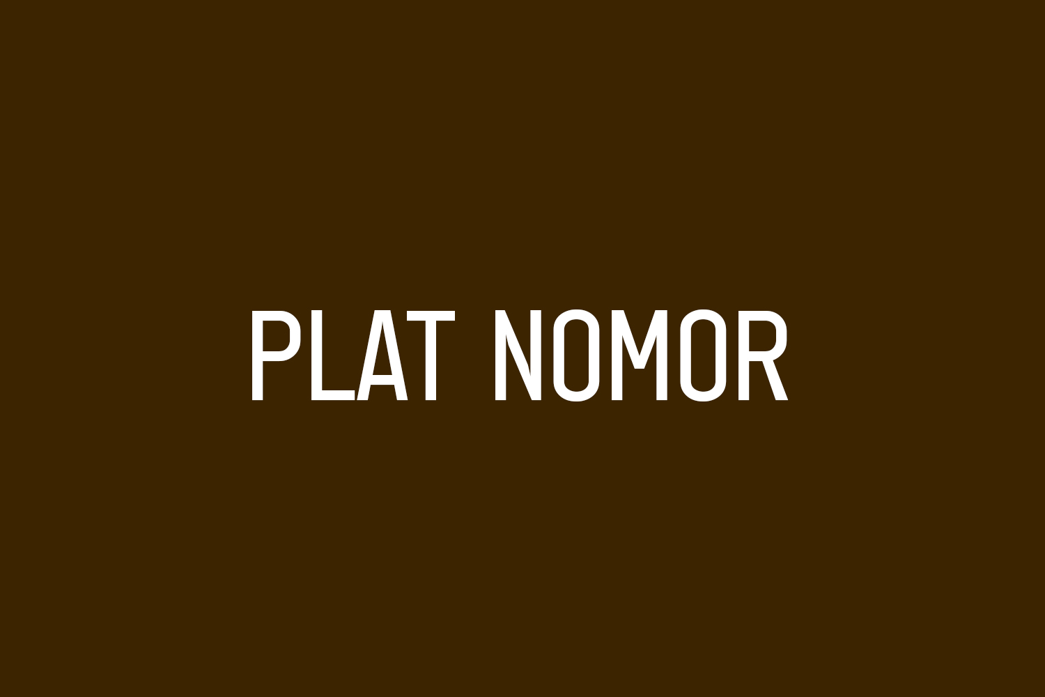 Detail Font Plat Nomor Nomer 40