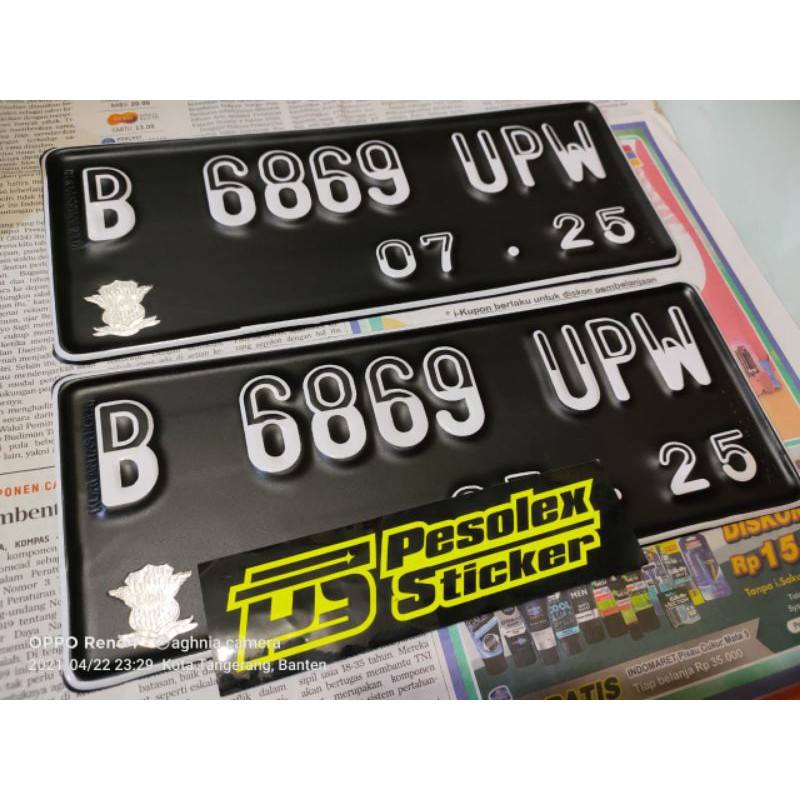 Detail Font Plat Nomor Nomer 46