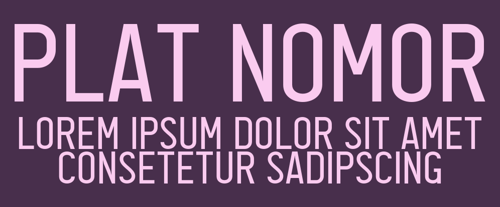 Detail Font Plat Nomor Nomer 48