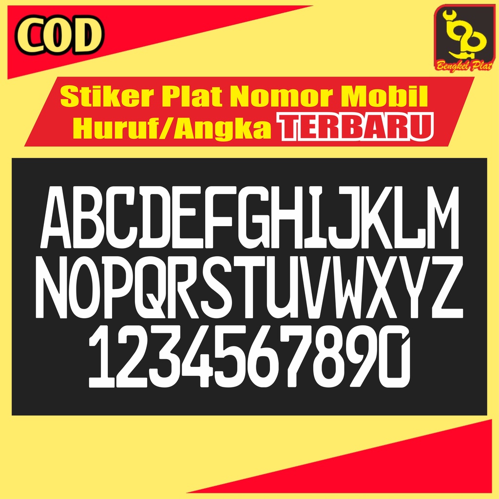 Detail Font Plat Nomor Nomer 50