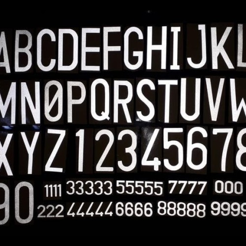 Detail Font Plat Nomor Nomer 9