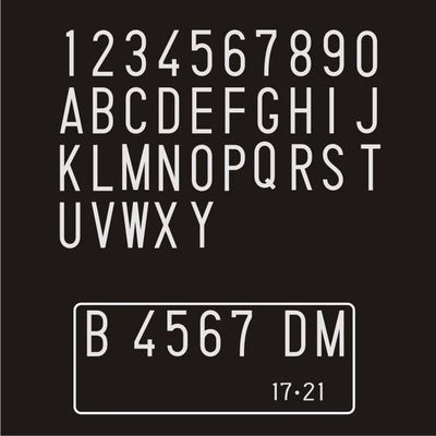 Detail Font Plat Nomor Mobil Nomer 21