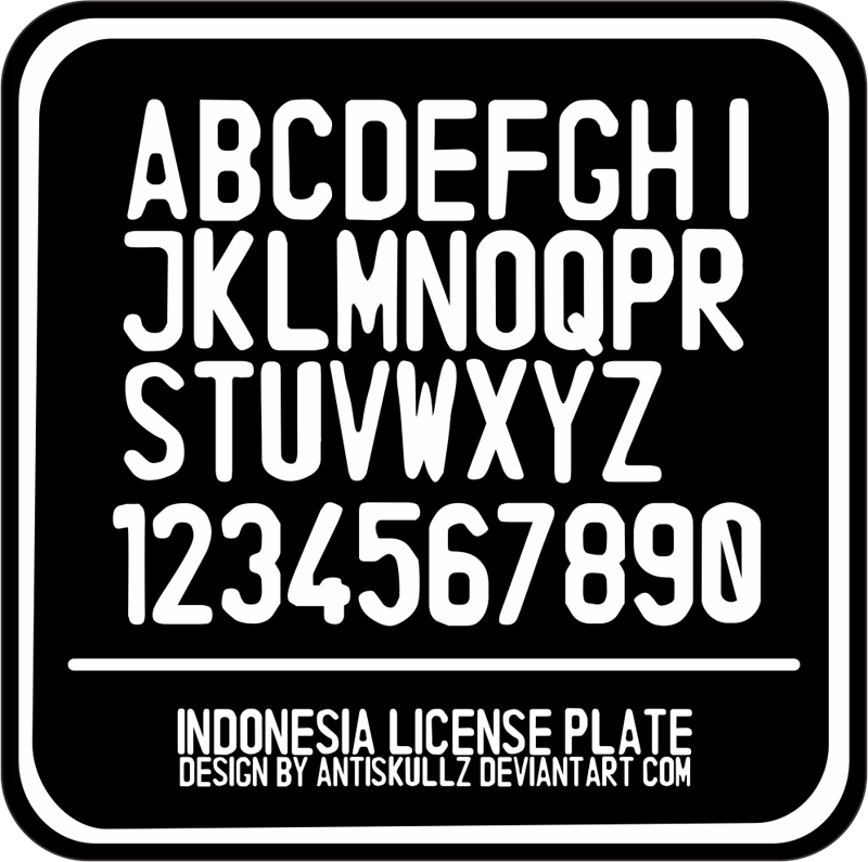 Detail Font Plat Nomor Mobil Nomer 4