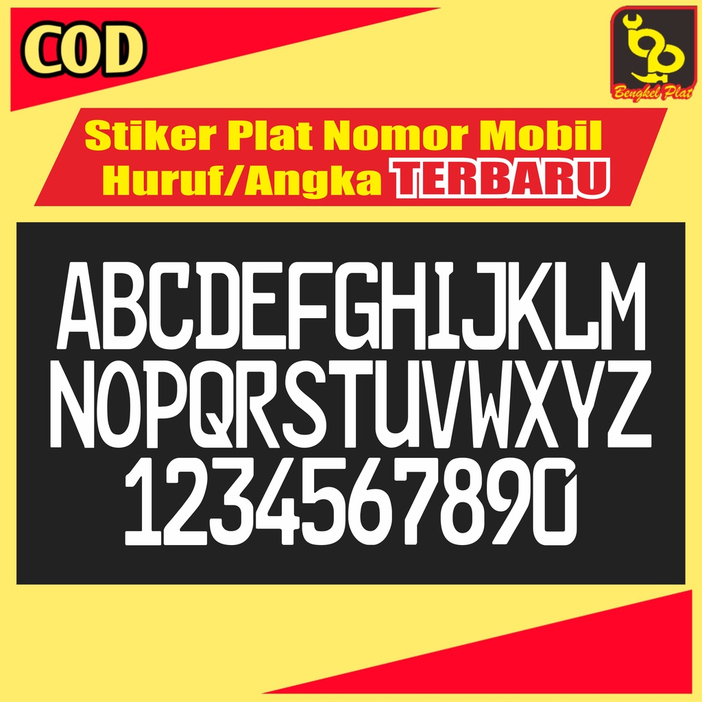 Detail Font Plat Nomor Mobil Nomer 45