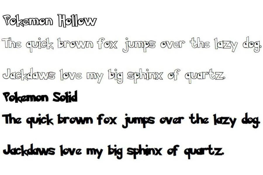 Detail Font Pokemon Nomer 45