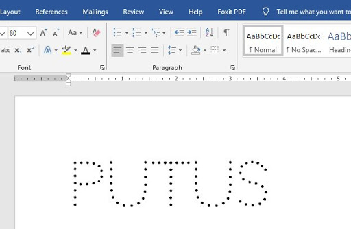 Detail Font Putus Putus Nomer 4