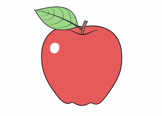 Detail Red Apple Drawing Nomer 7