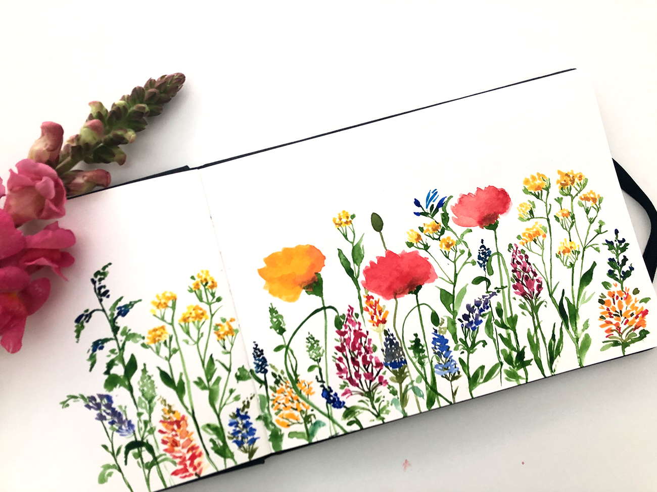 Detail Aquarell Blumen Malen Einfach Nomer 2